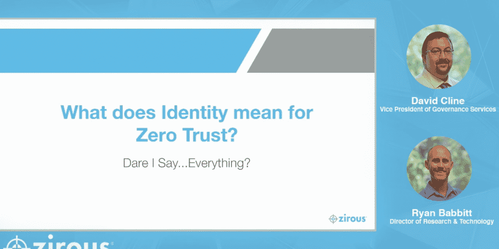 Zero Trust and Zirous Presentation Cover